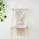 Wall Hanging Shelf - Tier Wall Shelves with Handmade Woven Rope - Boho Shelves Organizer Hanger for Kitchen, Bathroom, Home Storage, Floating Indoor Plant Wall Shelf (white)