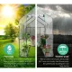 Green Fingers Greenhouse 1.2x1.9x1.9M Walk in Green House Tunnel Clear Garden Shed 4 Shelves