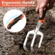 Hand Rake Garden Tool, Heavy Duty Hand Cultivators for Gardening + Garden Tools Set, 8 Piece Gardening Tools Set