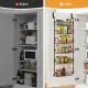 Artiss Over Door Storage Hanger Pantry 6-Tier Metal Hook Hanging Organiser Black