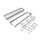 Refrigerator Hanging Shelf Nail Free with Hooks Black Refrigerator Spice Rack for Home Kitchen Double Layer