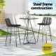 Gardeon 2x Outdoor Bar Stools Rattan Black
