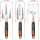 Garden Tools Set, 3 Pack Heavy Duty Gardening Tools Set Include Garden Shovel + Hand Rake Garden Tool, Heavy Duty Hand Cultivators for Gardening
