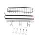 Refrigerator Hanging Shelf Nail Free with Hooks Black Refrigerator Spice Rack for Home Kitchen Double Layer
