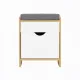 Artiss Storage Ottoman with Drawer 100kg Capacity Footrest Cushion Pine