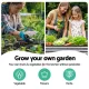 Green Fingers 3 Pcs Raised Garden Bed Kit Oval Galvanized Steel Planter Boxes 160x80x42cm, Heavy Duty Metal Elevated Garden Bed for Vegetables Flowers Herbs, with Safety Edging, Gloves & Pegs Included