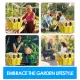 Garden Tool Bag, Oxford Cloth Hand Tool Storage Tote Organizer Gardening Tote with Pockets for Women Men (yellow)
