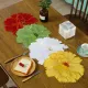 4 Pieces Flower Placemat, 3D Flower Placemats, Flower Shape Placemat, Heat-Resistant And Washable Placemat for Dining Table, White