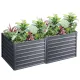 Green Fingers 2x Garden Bed 100x100x77cm Planter Box Raised Container Galvanised