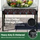 Green Fingers Elevated Metal Garden Bed Kit w Mini Greenhouse Cover 116x60cm Stand-Up Height Trellis