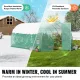 Walk-in Tunnel Greenhouse, 19.4x9.7x7.4 ft Hoop House Greenhouse Tunnel, Plant Hot House with Galvanized Steel Frame, Green PE Cover, Swing Door and 12 Roll-up Windows for Outdoor