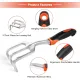 Hand Rake Garden Tool, Heavy Duty Hand Cultivators for Gardening + Garden Tools Set, 8 Piece Gardening Tools Set