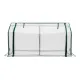 Green Fingers Mini Greenhouse PE Cover Green House Roll-Up Zippered Door 1.2x0.5x0.6M