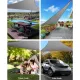 Instahut Shade Sail 5x5x5m Triangle 280GSM 98% Grey Shade Cloth
