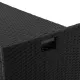 Gardeon Outdoor Storage Bench Box Wicker Garden Sheds Tools Cushion Patio Furniture Black