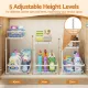 Artiss Under Sink Organizer Storage with 2 Slide Out Drawers 5 Adjustable Height Bathroom Kitchen Cabinet