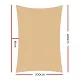Instahut Shade Sail 2x4m Rectangle 280GSM 98% Sand Shade Cloth