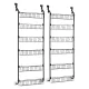 Artiss 2x Over Door Storage Pantry Organiser 6-Tier Metal Hanger Hook Black