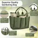 Garden Tool Bag, Gardening Tote With Pockets Canvas Heavy-duty Large Organizer Bag Carrier Gardening Storage Tote for women