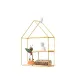 Wooden Iron Wall Shelf Living Room Kitchen Bathroom Elegant Exquisite Wall Mounted Storage Shelf Cabin Double Layer Golden