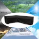 L-shaped garden bench cover - Garden furniture cover - L-shaped garden furniture protective cover with drawstrings at the bottom - Protective cover for L-shaped lounge set - Weatherproof - 210D L-shaped garden furniture tarpaulin - Black - 286 × 222 × 82c