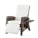 Gardeon Outdoor Recliner Chairs Sun lounge Wicker Lounger Patio Furniture Adjustable Brown