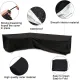 L-shaped garden bench cover - Garden furniture cover - L-shaped garden furniture protective cover with drawstrings at the bottom - Protective cover for L-shaped lounge set - Weatherproof - 210D L-shaped garden furniture tarpaulin - Black - 286 × 222 × 82c