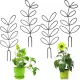 4 Pcs Small Metal Trellis for Potted Plants,Indoor Plants Trellis for Climbing,Leaf Shapes Mini Plant Trellis Support Stake House Plant Trellis for Garden Potted, Hoya, Pothos, Flower, Monstera(Black)