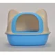 YES4PETS Medium Hooded Cat Toilet Litter Box Tray House With Scoop Blue