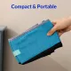 Travel Cat Litter Box, Leak-Proof Portable Litter Box, Collapsible Toilet Tray Carrier for Small Medium Cats (M Blue)