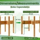 Tall Plant Stand  Fixed Size Raised Bamboo Plant Stand for Indoor Pots (Not Included) - Modern Flower Pot Holder with Plug In Design - Easy to Assemble - Bamboo（Only flower racks）