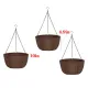 Hanging Planters for Outdoor Plants, 3 Pack 10 Inch Hanging Baskets for Plants Outdoor with Rustproof Chain, Fabric Hanging Pots for Plants, Hanging Planter for Balcony Porch Deco