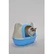 YES4PETS Large Hooded Cat Toilet Litter Box Tray House With Scoop Blue