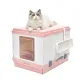 YES4PETS XL Portable Cat Toilet Litter Box Tray Foldable House with Handle and Scoop Pink