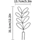 2Pack Indoor Plant Trellis Metal Wire Garden Trellis ，Small Climbing Leaf Shape Trellis for Garden Potted Plant Houseplant(Green)