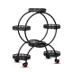 6 Pot Plant Stand with Wheels 4 Tier Rolling Plant Shelf Flower Display Rack Black
