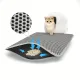 Cat Litter Mat Double Layer Waterproof Urine Proof Trapping Mat  Small Cat Litter Box Mat (Gray, 30x30 Inch of 1)