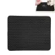 Cat Litter Mat,Double Layer Honeycomb Cat Litter Trapping Mat, Non Slip Waterproof Urine Proof Cat Litter Box Mat for Floor, Kitty Litter Rug, Cat Supplies, Black 30*30cm
