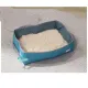 Travel Cat Litter Box, Leak-Proof Portable Litter Box, Collapsible Toilet Tray Carrier for Small Medium Cats (M Blue)