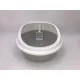 YES4PETS 2 x Grey Round Portable Cat Toilet Litter Box Tray with Scoop