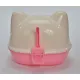 YES4PETS Medium Hooded Cat Toilet Litter Box Tray House With Scoop Pink