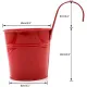 Flower Pots,10 Pcs Metal Iron Hanging Flower Plant Pots Balcony Garden Plant Planter Baskets Fence Bucket Pot 4'' Flower Holders with Detachable Hook