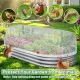 180*45*40cm(L*W*H) 2 Pack Garden Netting for Raised Beds, Ultra Fine Mesh Bird Netting Raised Garden Bed Cover, Plant Covers Pest Barrier Screen with Drawstring for Vegetables Fruits Flowers Protection - White