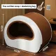 Large Fully Enclosed Cat Litter Box Pet Toilet Odour Control Easy Clean Tray - White