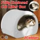 Large Fully Enclosed Cat Litter Box Pet Toilet Odour Control Easy Clean Tray - Coffee
