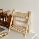 2 Tiers Plant Stand Bamboo, Plant Stand Indoor, Tabletop Bamboo Succulent Plant Stand for Window Sill Plant Shelf, Plant Stand