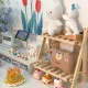 2 Tiers Plant Stand Bamboo, Plant Stand Indoor, Tabletop Bamboo Succulent Plant Stand for Window Sill Plant Shelf, Plant Stand