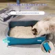 Travel Cat Litter Box, Leak-Proof Portable Litter Box, Collapsible Toilet Tray Carrier for Small Medium Cats (M Blue)