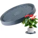 Round Flowerpot Mover - 19.3 Cm - Rolling Plant Pallet - Round Dark Grey Saucer With 4 Wheels - Plant Stand Planter Caddies - For Moving Potted Planters - For Garden, Patio, Courtyard, Terrace - Load Capacity 40 Kg - 1 Piece