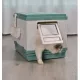 YES4PETS XL Portable Cat Toilet Litter Box Tray Foldable House with Handle and Scoop Green